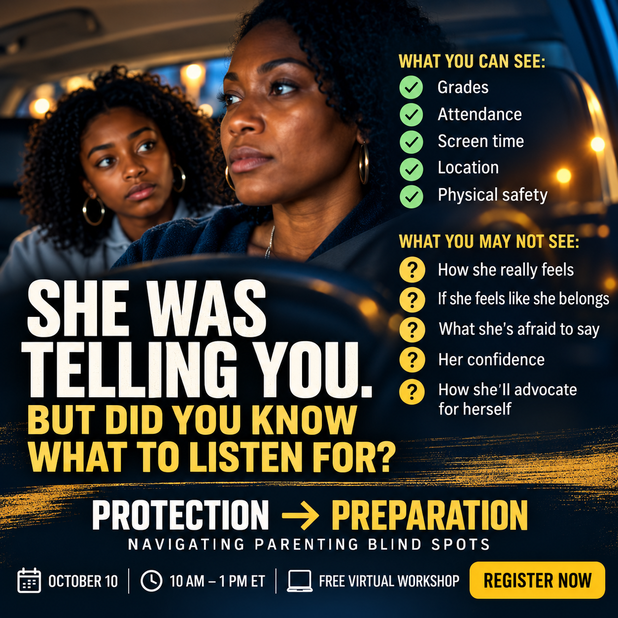 The Blind Spot Mirror — a mother and daughter